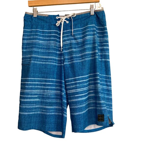 O'Neill Other - O'Neill Board Shorts Trunks Blue Stripe 30, 13" Inseam, 22" Outseam Surf Swim